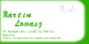 martin lovasz business card